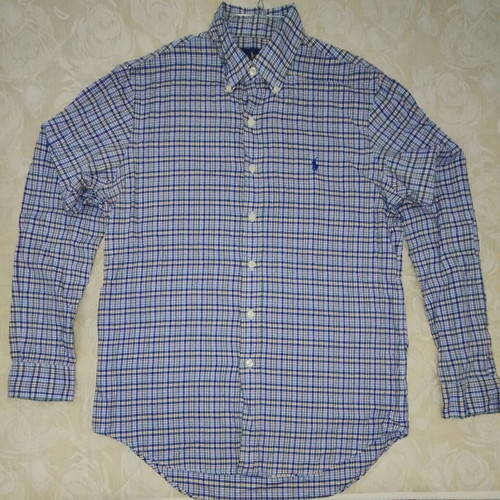 Ralph Lauren men's plaid button-down shirt, size S