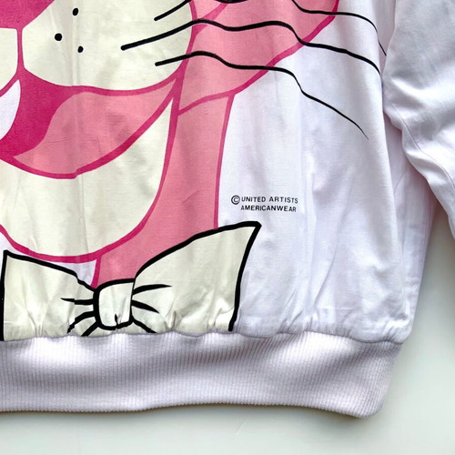 UNITED ARTISTS AMERICANWEAR PINK PANTHER Reversible Double Face Puffy Sweater Vintage Collectible