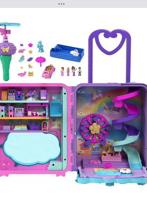 Polly Pocket PollyVille playset used with missing accessories