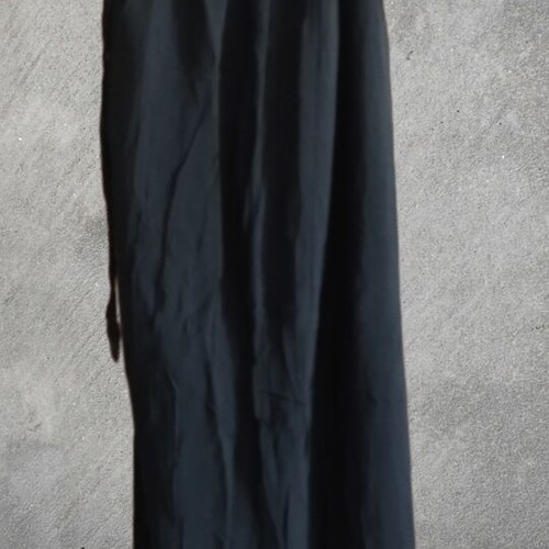 Strapless long black dress A-Style like new with bust detail