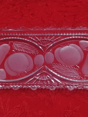 Beyer Serving Platter Crystal Germany 24% pbo new