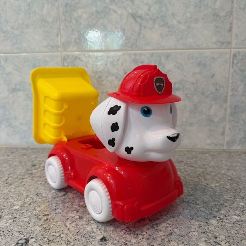 Plastic Toy Firefighter Dog Truck used for kids