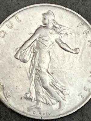 Coin France One 1 Franc 1960 used