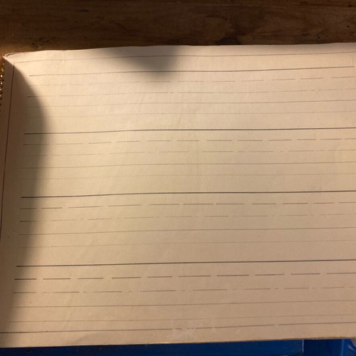 Drawing notebook used, old, 35x25 cm