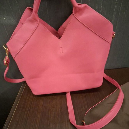 Celestino handbag like new, fuchsia color with detachable inner pouch