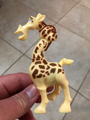 Madagascar 2 Melman the Giraffe used, McDonalds Happy Meal toy 11 cm