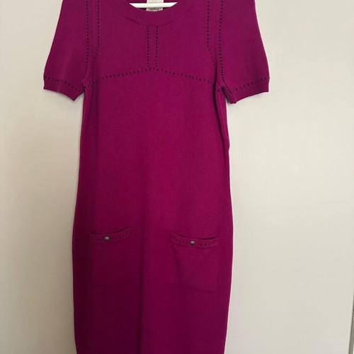 Chanel dress authentic like new, fuchsia, size M