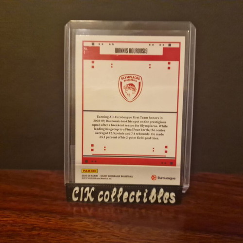 Panini Euroleague Select Olympiacos Bourousis Score card new