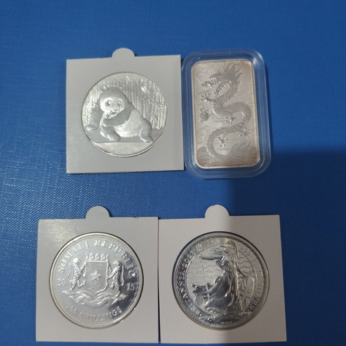 Silver Ounces pack of 4 0.999 purity like new