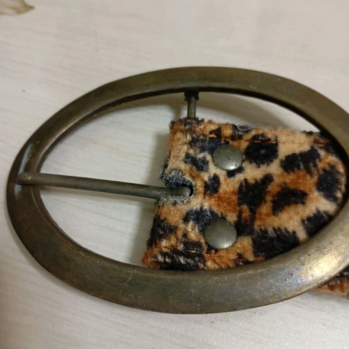 Animal print belt used, 4 cm width, 110 cm length