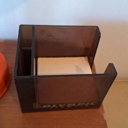 Olympic Airways pencil holder used with signs of wear and age