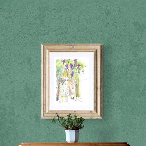 Poster A3 new from original painting, aquarelle Crete Greece