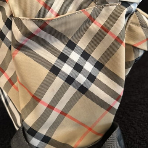 Burberry backpack like new with 2 zippered compartments and adjustable straps