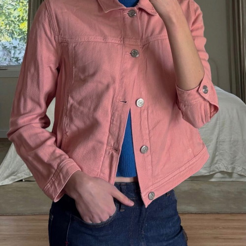 Pink denim jacket Samsoe & Samsoe new, organic cotton