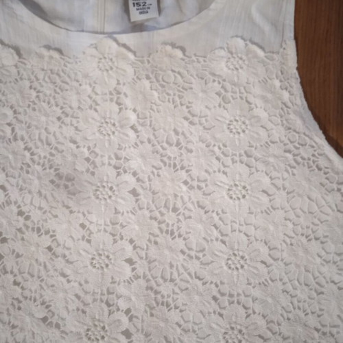 Zara kids dress with lace like new, white, size 152 cm