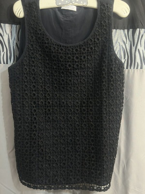 Silk blouse black, like new, size S