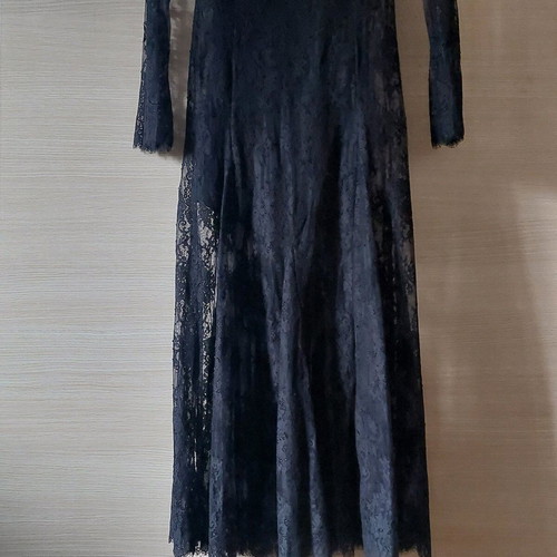 MNG black maxi lace dress new size Small
