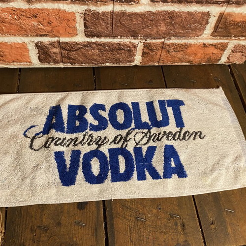 Bar towel Absolut Vodka used, 48 x 22 cm