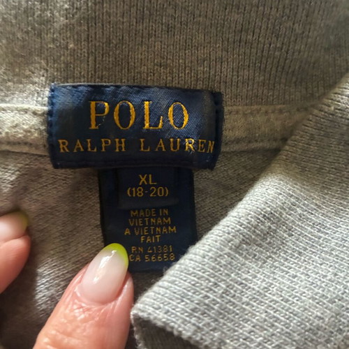 Ralph Lauren Polo shirt like new, teen size 15-16, grey