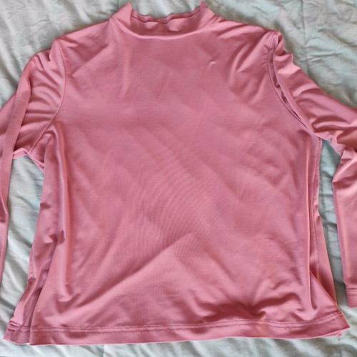 Thin turtleneck pink dusty rose like new, sizes M, L