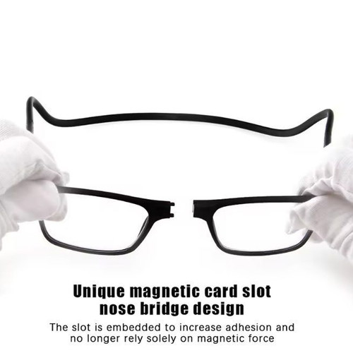 Magnetic black presbyopia glasses new +3.50