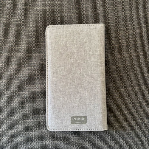 Public card and document holder like new, gray