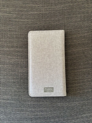 Public card and document holder like new, gray