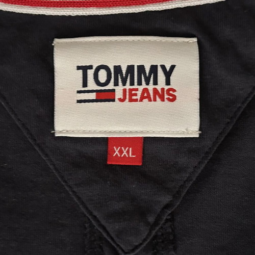 Tommy Hilfiger T-shirt Jersey V-neck Black Iris men's XXL