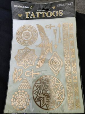 Temporary Tattoos Boho Egyptian Style new, gold shades