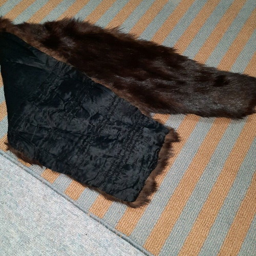 Natural Etol fur brown like new, 1.40x30cm