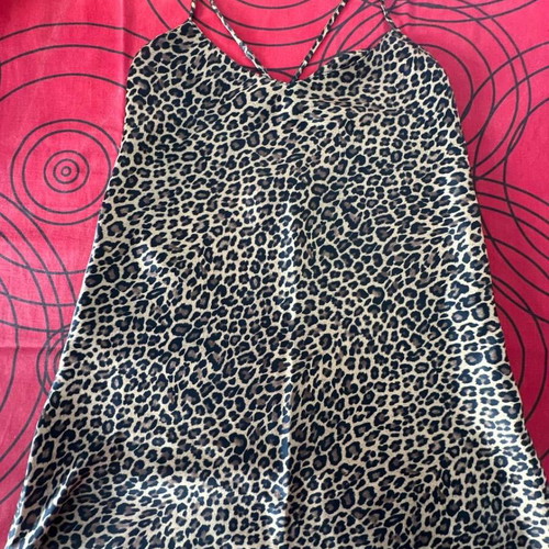 Fontana di Vita Satin Leopard Nightdress Size M like new