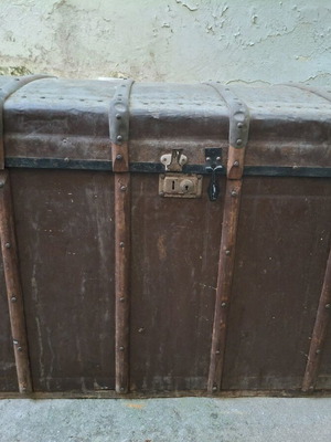 Vintage Cretan Wooden Chest like new