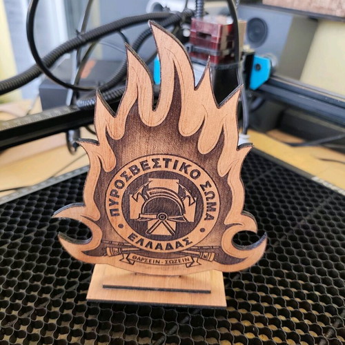 Handmade Fire Department Honor Plaque New