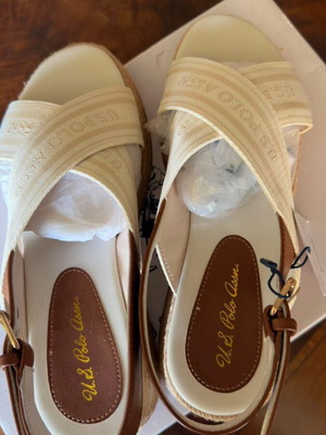 U.S. Polo Assn. women's platform sandals size 38 new, beige