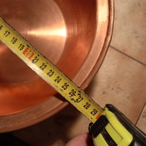 Traditional copper cooking pot new, heirloom