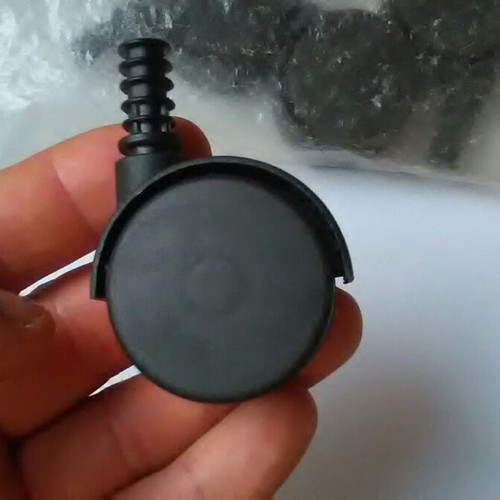 Plastic caster wheel for furniture with 360° swivel grip neck stem