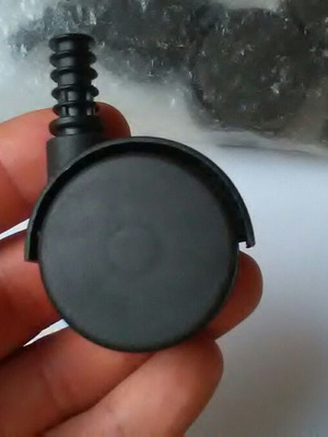 Plastic caster wheel for furniture with 360° swivel grip neck stem