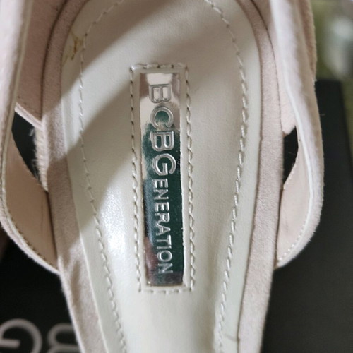 Women's platform shoes new size 39, leather, beige