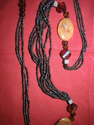 Beaded necklace like new, about 1 meter