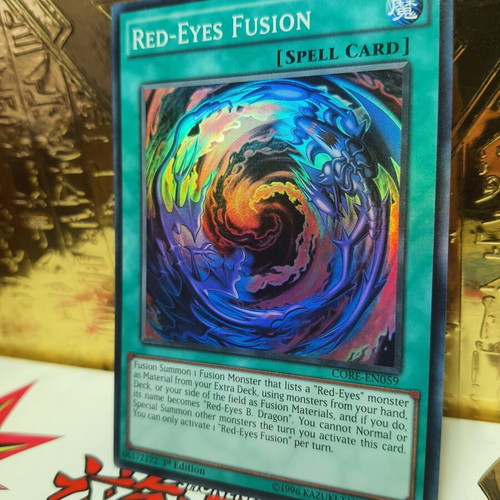 Yu-Gi-Oh! Red-Eyes Fusion card near mint, super rare
