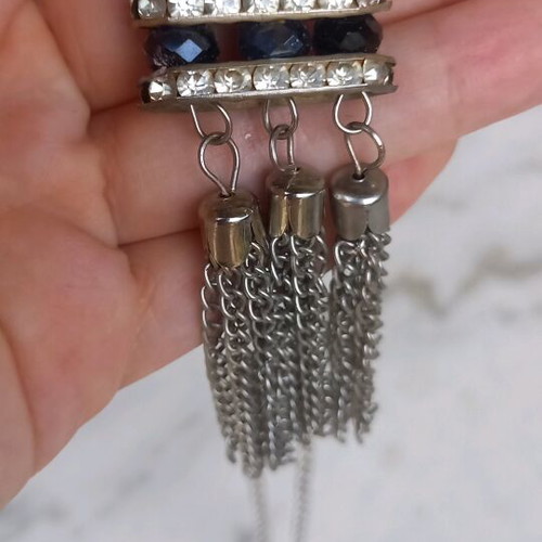 Long necklace like new with tassels