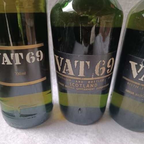 Vat 69 Vintage Whisky Trio sealed, 1970-1990