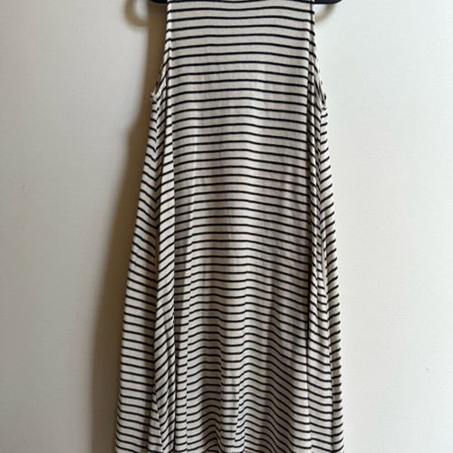Zara striped midi dress with pockets used cotton collection