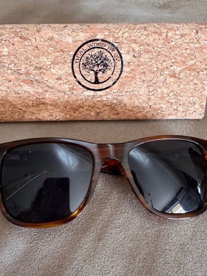 Sunglasses made from recyclable materials like new, brown
