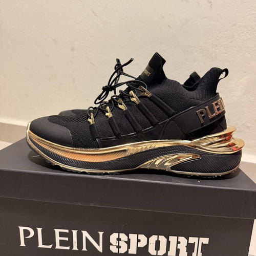 Plein Sport sneakers like new, size 44, black and gold
