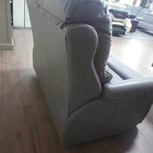 Gray leather sofa set two-seater and armchair G Plan new with relax mechanism