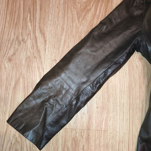 Fredrikson Jyväskylä Vintage Genuine Leather Jacket Dark Brown EU 36 like new