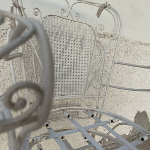 Fer Forge metal garden armchairs, set of 4