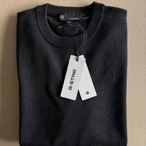 G-Star Raw Premium Core men's sweater new, 100% merino wool, black, M/L/XL