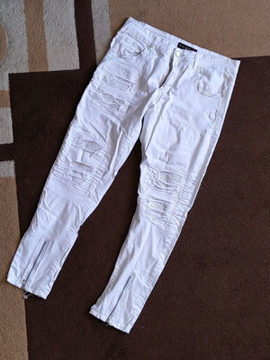 Men's white jeans used, size XL